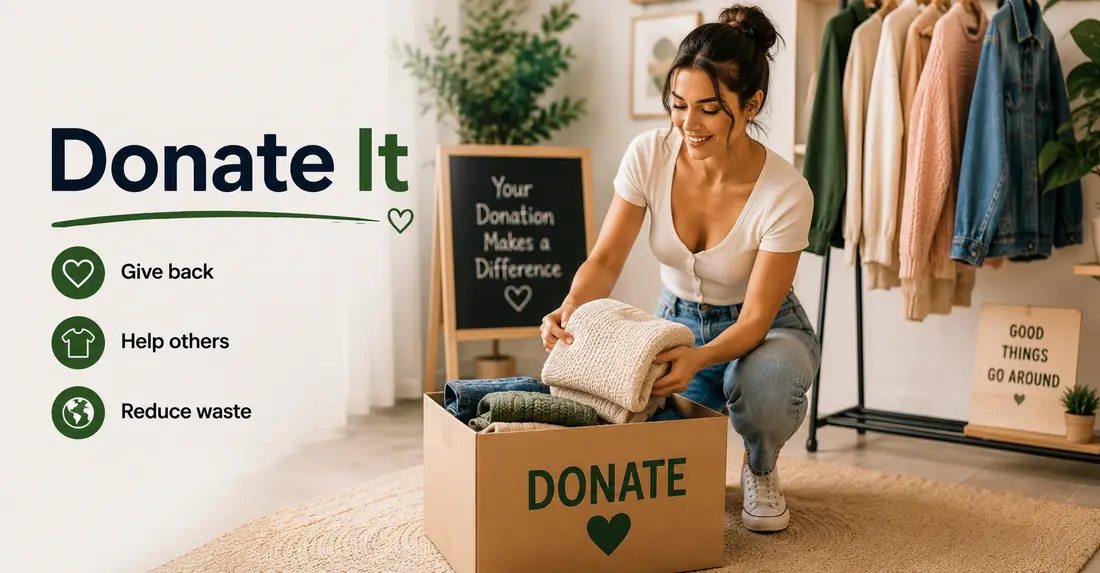 Donate it — give gently used furniture and appliances to Housing Works, Salvation Army, or Habitat ReStore