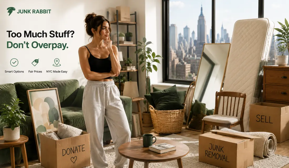 Too much stuff? Don't overpay — JunkRabbit gives NYC smart options and fair prices